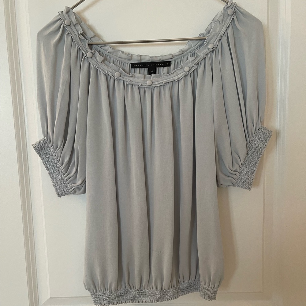 Beautiful Gray Roberto Rodriguez blouse